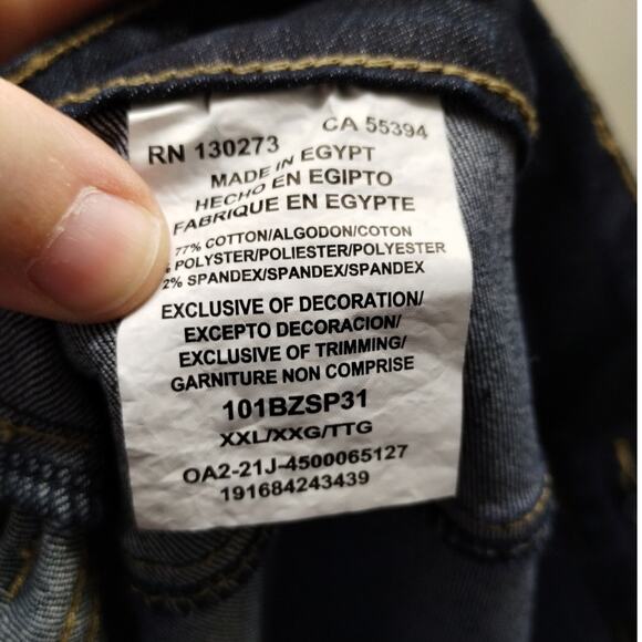 NWT Lee Womens Plus Size XXL Deep Dyed Dark Wash Pull-On Stretch High Rise Jeans - Picture 4 of 5